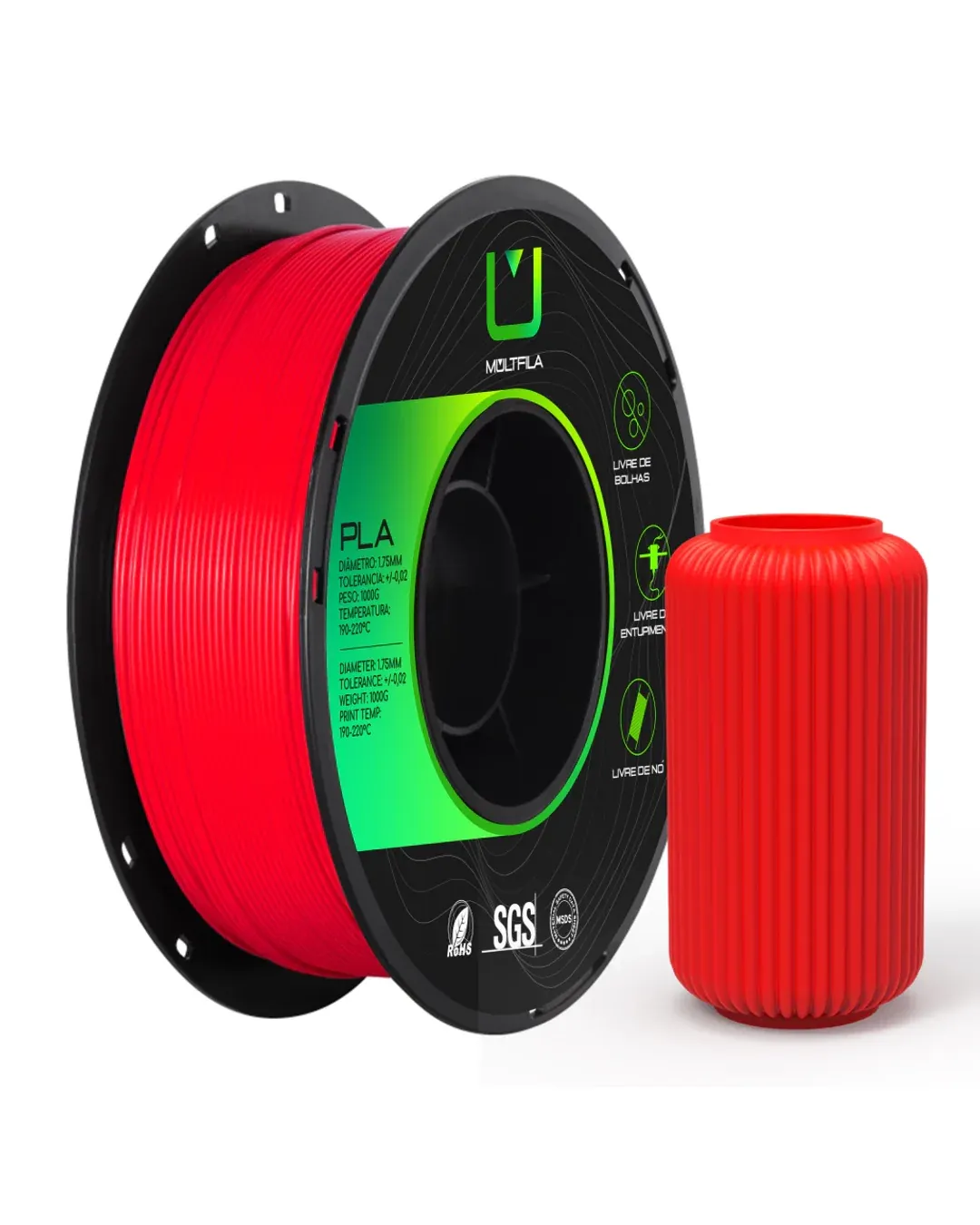 PLA Vermelho 1kg