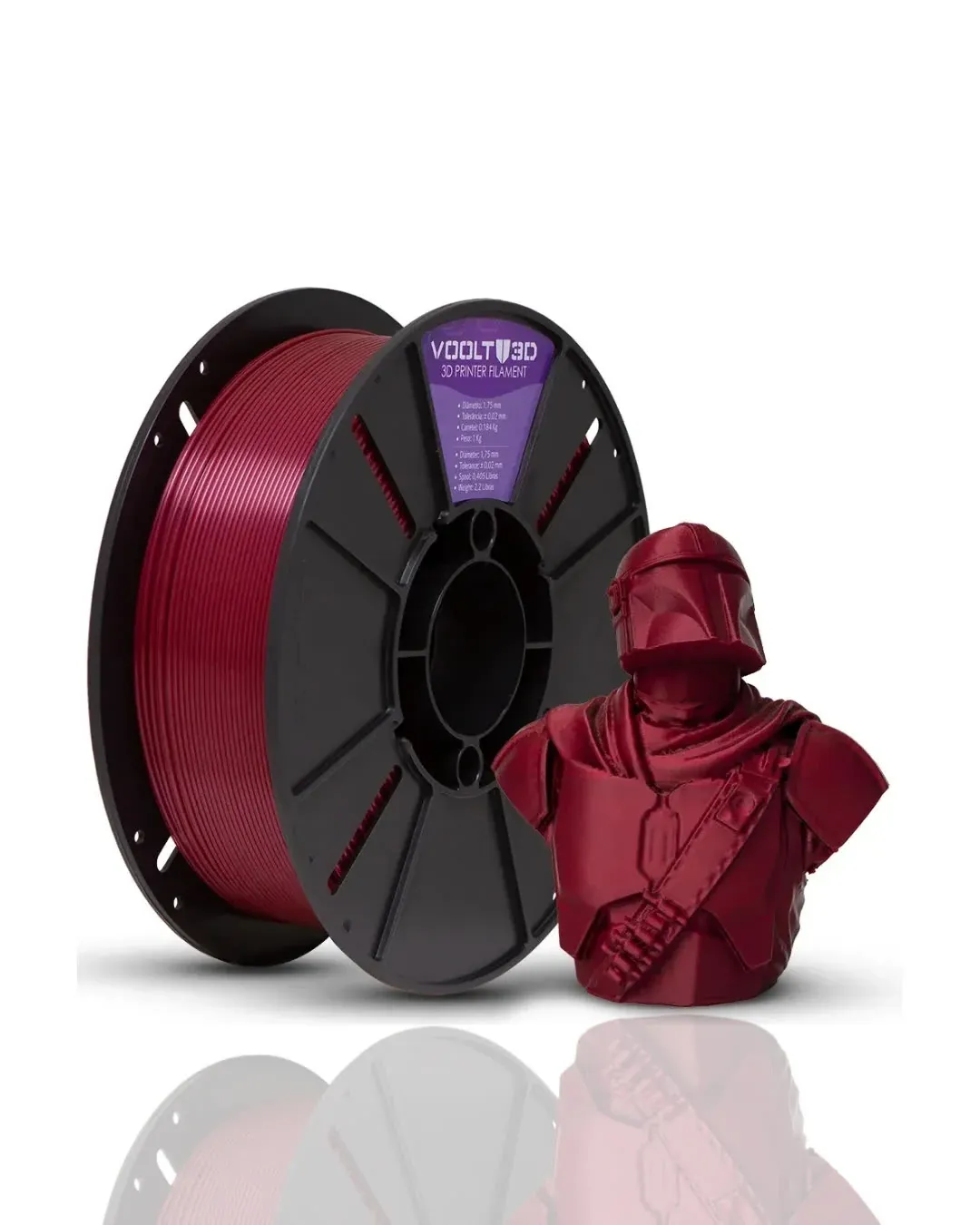 PLA Vermelho Marsala Solido 1kg
