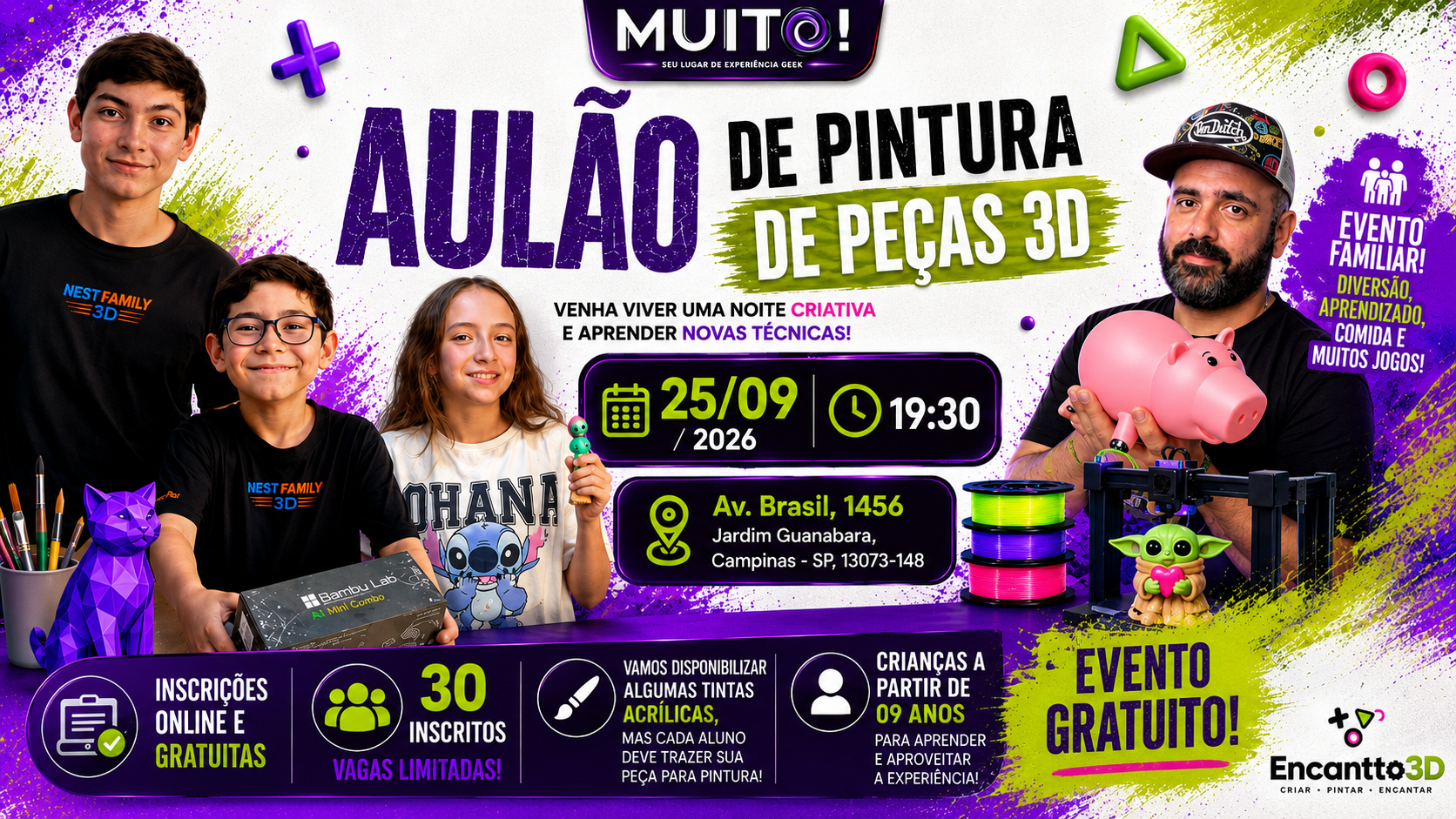 AULÃO de pintura de peças 3D