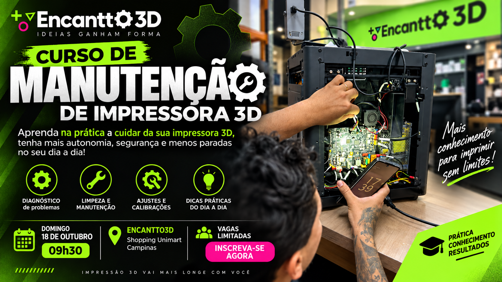 Curso de Manutenção de Impressora 3D - Básico